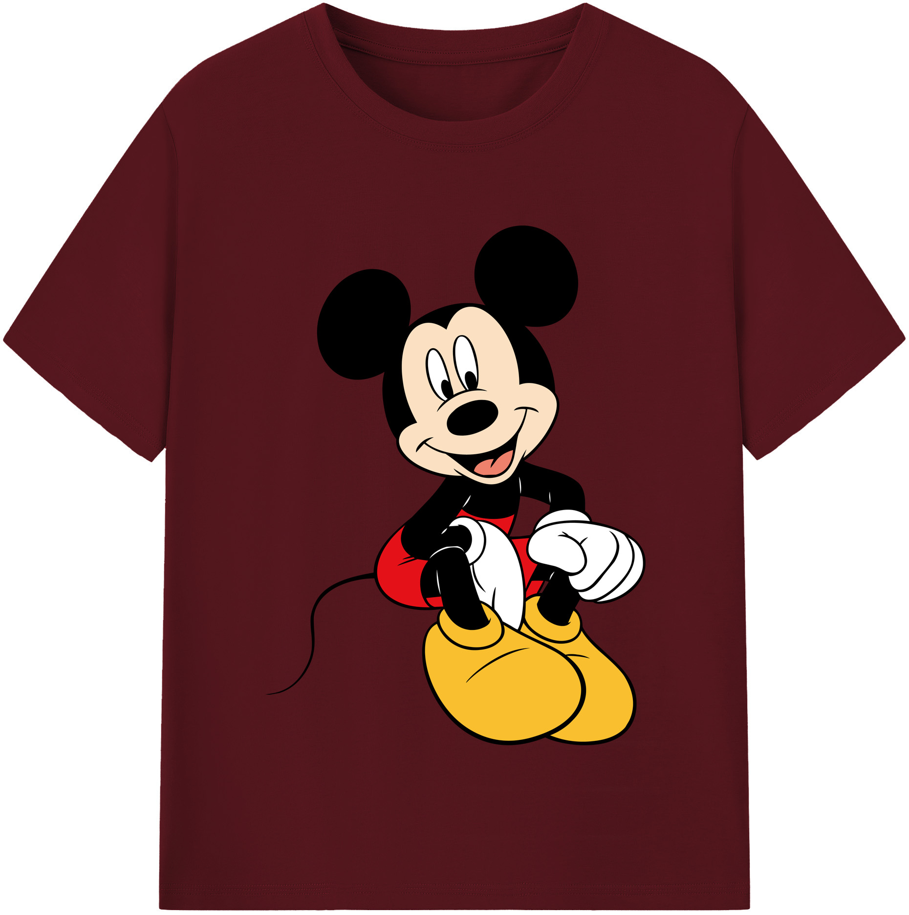 （画像用） ミッキーマウス Mickey Mouse 綿100％半袖Tシャツ（フロントプリント）